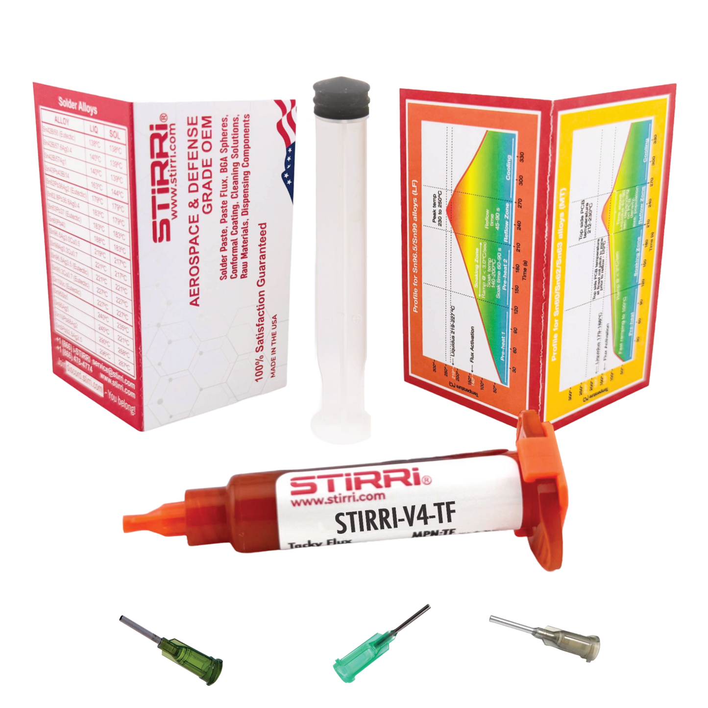 STIRRI-V3-TF universelles No-Clean-Klebepastenflussmittel auf Kolophoniumbasis (ROL0) Amber-Serie