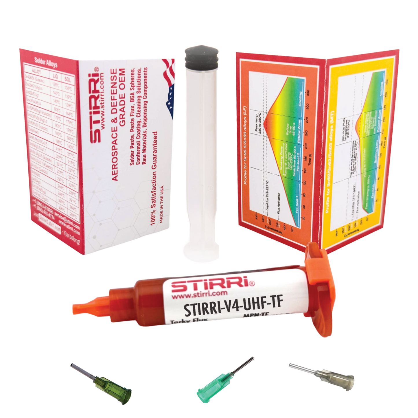 STIRRI-V3-TF universelles No-Clean-Klebepastenflussmittel auf Kolophoniumbasis (ROL0) Amber-Serie