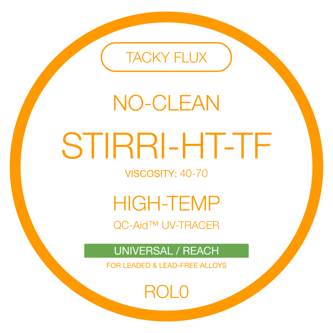 STIRRI-HT-TF, spezielles No-Clean-Klebeflussmittel für Hochtemperaturlöten (ROL0)